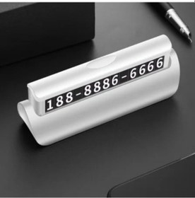 Resim Beyaz-gizli Aydınlık Araç Telefonu Plaka Otomatik Etiket Gece Lambası Oto Styling İçin Arabada Telefon Numarası Geçici 