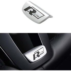 Resim Volkswagen R-line Direksiyon Logosu Siyah Metal R Line 