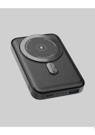 Resim Lcd Ekranlı Kablosuz Powerbank Type C Ve Usb Çıkışlı renkli 