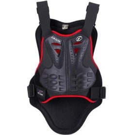 Resim Unisex Motosiklet Yarışı Göğüs Yelek Sırt Omurga Koruyucu Zırh Dişli Kırmızı 