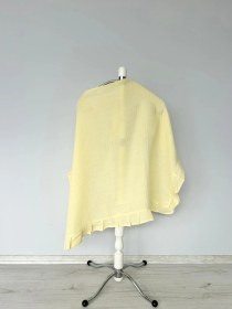 Resim %100 Pamuk Tek Katlı Müslin Emzirme Önlüğü 75x90 Sarı 