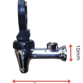 Resim İnox Rezistans Semaver Musluğu Metal Üstten Basmalı Göstergeli Adet 