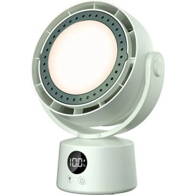 Resim Bladess Elektrikli Fan Çok Fonksiyonlu Kablosuz Hava Sirkülatörü Ev Sessiz Ventilatör Masaüstü Hava Soğutucu LED Işık A (Yurt Dışından) 