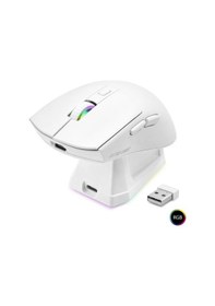 Resim Kablosuz Gaming Rgb Mouse Şarj Standlı - Beyaz Mf1215w Diğer 