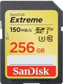 Resim Sandisk Extreme SDSDXV5-256G-GNCIN 256 GB SDXC Class 10 UHS-I Hafıza Kartı 