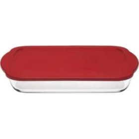 Resim Paşabahçe Borcam Kırmızı Kapaklı Dikdörtgen Saklama Kabı 