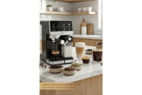 Resim Sinbo Espresso Cappucino Latte 20 Bar Profesyonel Otomatik Espresso Makinesi, Süt Köpürtücülü, Kapsül Kullanım Aparatı, 6 Farklı Kahve Seçeneği, Dokunmatik Ekran SCM-2996Pro 