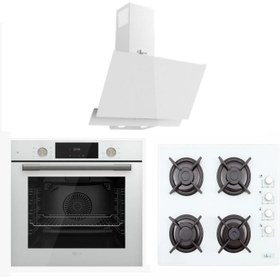 Resim GL General GLD 017B+GLO 206CB+GLF MS63CB Beyaz Ankastre Set 