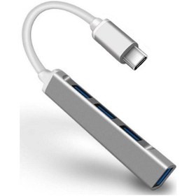 Resim Type-C To 4 USB Hub OTG Çoklayıcı 