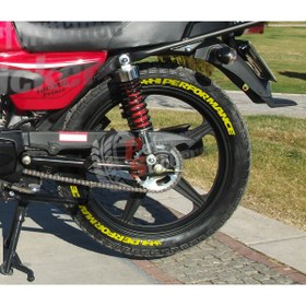 Resim Performance Stickers Performance Motorsiklet Lastik Stickeri Mondial Falcon Uyumlu 8 adet Lastik Yazısı 15-21 İnç Uyumlu 