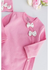 Resim Babymod Kız Bebek Tulum Çiçek Desenli Ikili Uzun Kollu Tulum Takım 