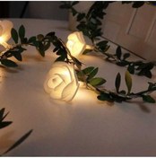 Resim Fastbuy 4.5m 30 Led Güneş Çiçek Asması Yeşil Yaprak Rattan Çelenk Led Işık Dizisi Dekorasyon Diğer 