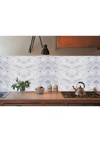 Resim Tink Kendinden Yapışkanlı Gri Dalgalı Desenli Pvc Panel 41x62 Cm 