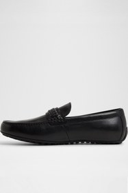 Resim Aldo Camılo-ın - Erkek Hakiki Deri Siyah Slip-On Ayakkabı 