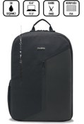 Resim D'VERS 17.3-15.6 Inç Uyumlu 4 Bölmeli Korumalı Su Itici Kumaş Ve Fermuar Özellikli Laptop Sırt Çantası 