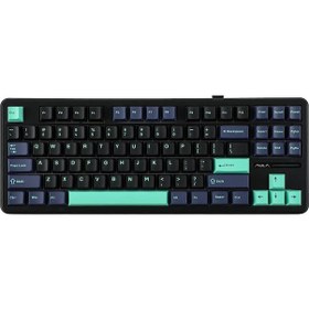 Resim Aula F87 Mekanik Rgb Tkl Gray V4 Switch Kablosuz Makrolu Hot Swap Klavye Siyah 