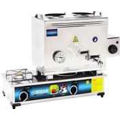 Resim Mizan 40 Lık Doğalgazlı + Elektrikli 30 Litre 2 Demlikli Çay Kazanı 