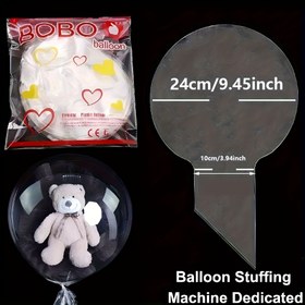 Resim 5 adet/10 adet Büyük 24 İnç Bobo Balonlar - Düğünler, Sevgililer Günü, Tatiller ve Parti Süslemeleri için Şeffaf Kubbe Şeklinde Yeniden Kullanılabilir PVC Balonlar | Karanlıkta Parlayan Aksesuarlar, Doğum Günü Balonları, Düğün Balonu, Cadılar Bayramı Süslemeleri, Noel Süslemeleri 