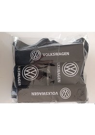 Resim Volkswagen Uyumlu Beyaz Oto Boyun Yastığı +emniyet Kemer Pedi Beyaz 