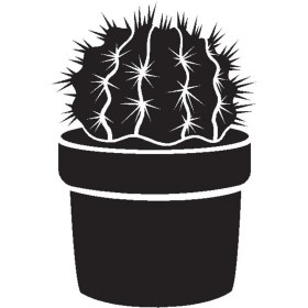 Resim Saksı Çiçeği Kaktüs (Oto-Motor-Laptop-Duvar-Dekor) (Tip 6) 20 x 30 cm 