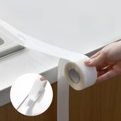 Resim Şeffaf Su Geçirmez Sızdırmazlık Bandı - Mutfak Tezgahları, Banyo Lavaboları ve Tuvalet Eklemleri için Güçlü Yapışkanlı Boşluk Dolgu Bandı - Kolay Kurulum Nem Önleyici Ev Tamiri Bandı, Tezgah Sızıntı Koruma, Pürüzsüz Parlak Yüzey, Dikişsiz Koruma, Ev Bakımı 