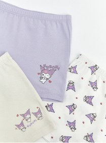 Resim LC Waikiki Seray Yeni Sezon Kuromi Baskılı Kız Çocuk Boxer 3'lü 