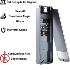 Resim JEYI i9-GTR M.2 NVMe SSD To USB 3.2 Gen2 Harici Taşınabilir SSD Kutusu 