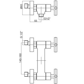 Resim Nino Duş Bataryası Krom Dsb05 Gpd 