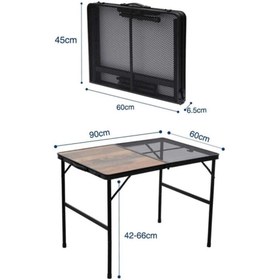 Resim Katlanabilir Ahşap Kamp Masası - Izgaralı - Madfox Eazy - 547210 