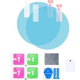 Resim 95mmx95mm- Ayna Pencere Temizle Filmi 2 Adet Yağmur Geçirmez Anti Sis Su Geçirmez Film Dikiz Aynası Filmi Etiket 