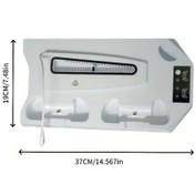 Resim Xuweiwei Ps5 Standı Ve Çift Kontrolör Şarj İstasyonu Beyaz Soğutma Fanı Usb Hub Medya Yuvası Kulaklık Standı 