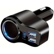 Resim Meridiangoods Siyah 167w 4'ü 1 Arada Usb-c Araç Şarj Cihazı 47w Pd Hızlı Şarj 