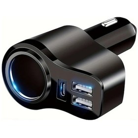 Resim Meridiangoods Siyah 167w 4'ü 1 Arada Usb-c Araç Şarj Cihazı 47w Pd Hızlı Şarj 