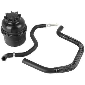 Resim E30 E46 E36 323ı 325 Siyah İçin Uyumlu Araç Hidrolik Direksiyon Sıvısı Deposu Ve Hidrolik Direksiyon Hortumu 