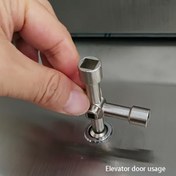 Resim Çok Özellikli Çok Fonksiyonlu Çapraz Şekilli Elektrik Kontrol Kabini İç Triangular Anahtar Anahtarı Kaldırıcı Kapı Su Ölçer Valf Kare Delik Yuvarlak Delik Anahtar, Çok Fonksiyonlu Pratik Anahtar, Musluk Valfleri İçin Uygun 