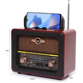 Resim Radyo Nostalji Şarjlı Bt/usb/sd Telefon Standlı Nns Ns-8073bt 