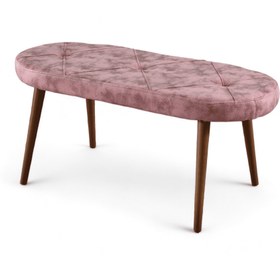 Resim Bench | Milas Kumaş | Ceviz Ayak - Pembe 
