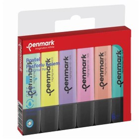 Resim Penmark Fosforlu Kalem 6 Lı Karışık Renk Pastel HS 505 6P 