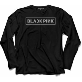 Resim Kendim Seçtim Black Pınk Blackpınk Logo 2 Uzun Kollu Tişört Baskılı Çocuk T-Shirt 