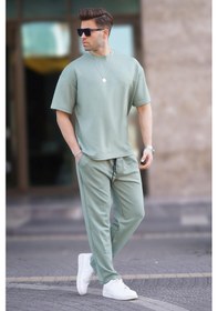 Resim Madmext Mint Yeşili Oversize Kısa Kollu Eşofman Takımı 5954-mint Yeşili Mint Yeşili 