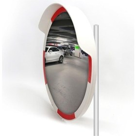 Resim Tümsek Ayna 60 Cm Kırmızı Beyaz 2.5 Metre Flanşlı Direk Seti-727 