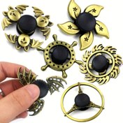 Resim Serin Bronz Metal Dönücü, Vintage Tarzı Sonsuz Eğlence", Uzun Ömürlü Döner, Dayanıklı, Sessiz, Odaklanma, Günlük Oyuncaklar, Parti Hediyeleri - Noel ve Doğum Günü Rahatlatıcı İçin Mükemmel 