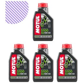 Resim Motul 5100 15W-50 Motorsiklet Yağı 4 x 1 L 