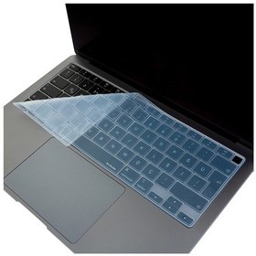 Resim Apple Uyumlu MacBook Air 13 İnç M1 Silikon Klavye Koruyucu Uk İngilizce Baskılı İnce Yıkanabilir Koruma Şeffaf 
