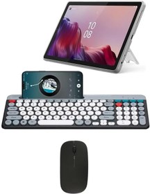 Resim Coverzone Xiaomi Mi Pad 5 6 ile Uyumlu Bluetooth Klavye Mouse Kablosuz Klavye ve RGB Mouse Set 2.4G Bluetooth Batarya Taşınabilir Hafif ve İnce Tasarım ZYG-806 