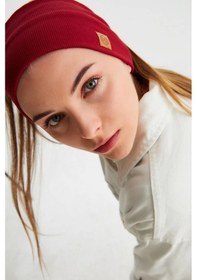 Resim Kadın Pamuklu Kaşkorse, Kaymaz, Terletmez, Ultra Hafif, Spor Saç Bandı Bandana - Tek Ebat / Bordo Bordo 