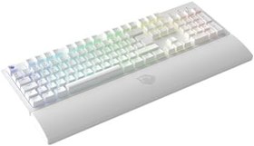 Resim Pusat Rapid Ultra Tam Boyutlu Monster Tactile Red Switch 80 M Tıklama Kablolu Mekanik RGB Oyuncu Klavyesi (Beyaz) 