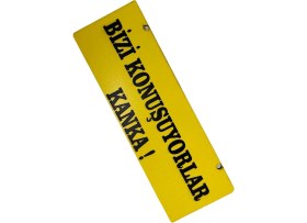 Resim Tky Cam Süsü Yazı ’bizi Konuşuyorlar Kanka’ Mdf Vantuzlu 