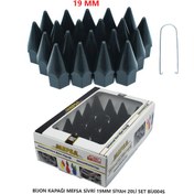 Resim Bijon Kapağı Sivri 19 Mm Siyah 20 Li Set 