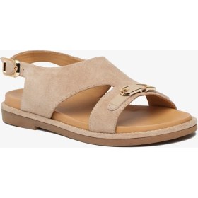 Resim Greyder Kadın Bej Süet Hakiki Deri Sandalet 6Y2WS59399 